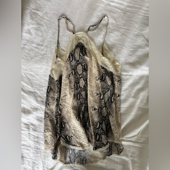 NWT Lovestitch Snake Print Lace Trim Cami Adjustable Spaghetti strap Top - Picture 5 of 5